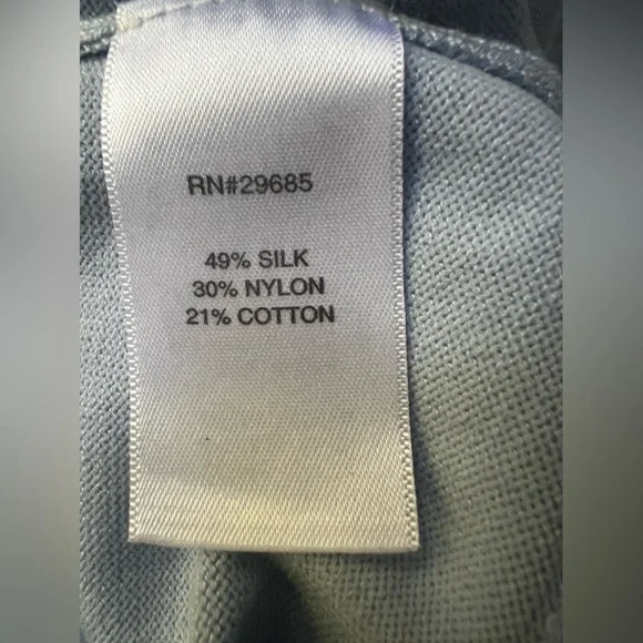 PENDELTON light blue silk , nylon , cotton sweater tank top PL - Picture 5 of 9